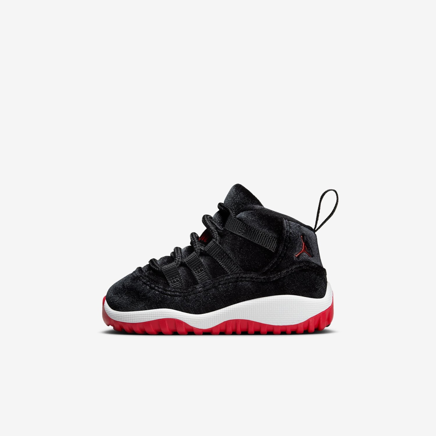 

Кроссовки для маленьких детей Air Jordan 11 PS Retro TD 'Bred Velvet', черный/красный