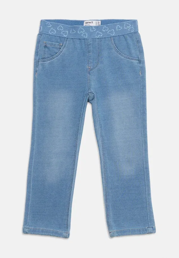 Брюки с высокой растяжимостью, Slim fit sweat - tracksuit bottoms, Name It, medium blue denim, синий — фото 3