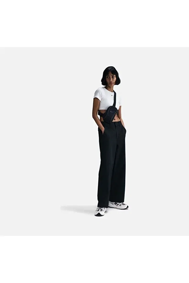Женские брюки клеш с застежкой на кнопки из твила Sportswear collection Nike, Black
