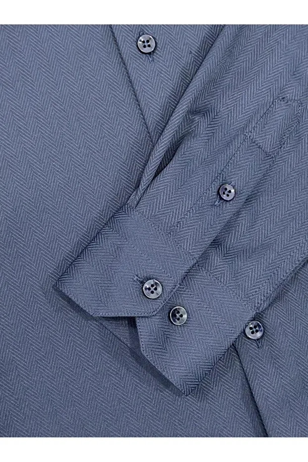 Детская рубашка для мальчиков с длинным рукавом Dobby Gs Tekstil, Navy Blue — фото 3