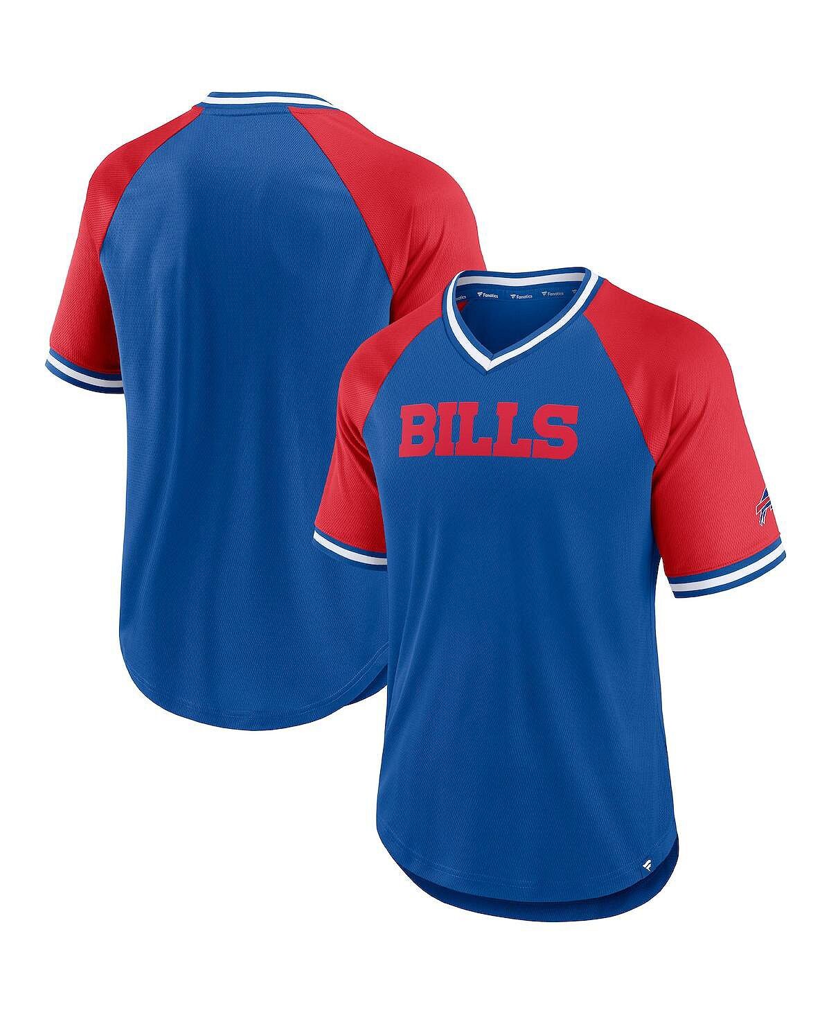 

Мужская фирменная королевская, красная футболка buffalo bills second wind с v-образным вырезом реглан Fanatics, мульти