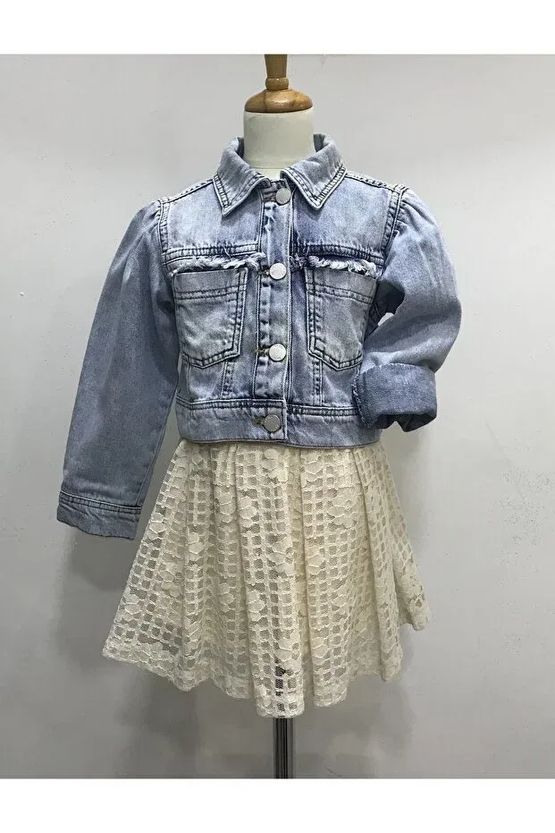 Детская куртка для девочек джинсовое Nicole Jean Coat Nonno Kids, Blue