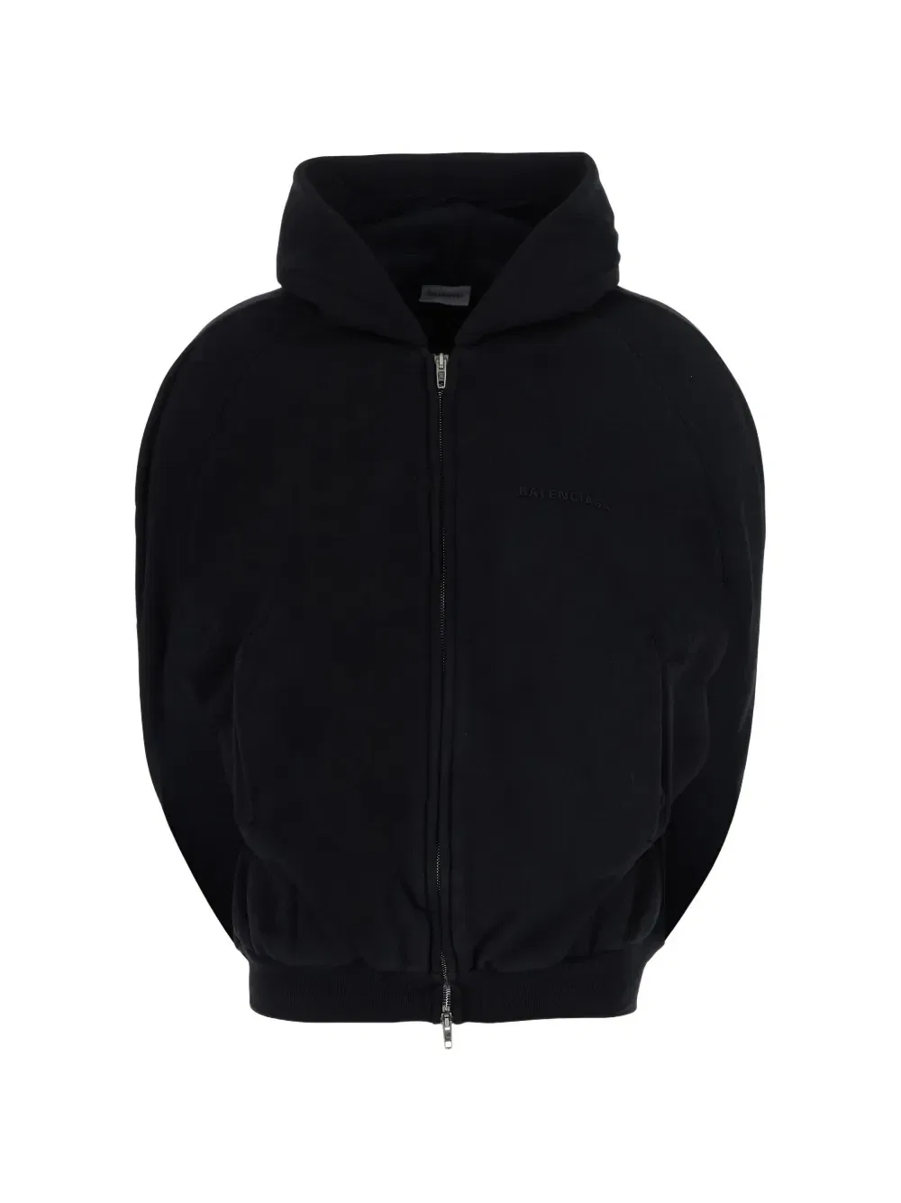 Худи на молнии с логотипом BALENCIAGA, черный