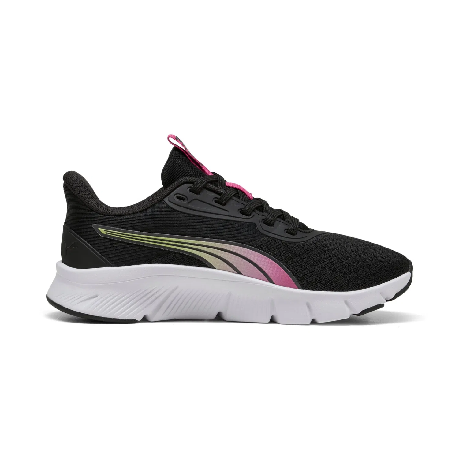 Детские кроссовки с шнуровкой FLEXFOCUS LITE MODERN BLAZE FADE JR PUMA, Black/Pink Opal/White — фото 3