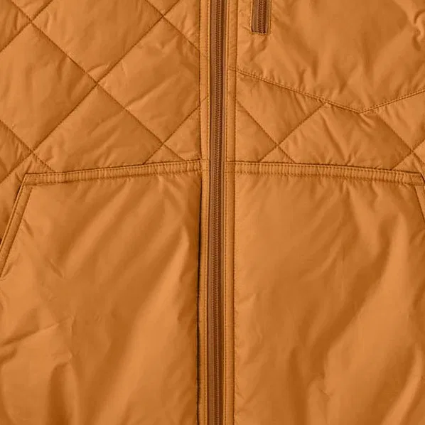 Утепленное худи-бомбер с ромбовидной стежкой Diamond Quilted Patagonia, Cinnamon Brown — фото 2
