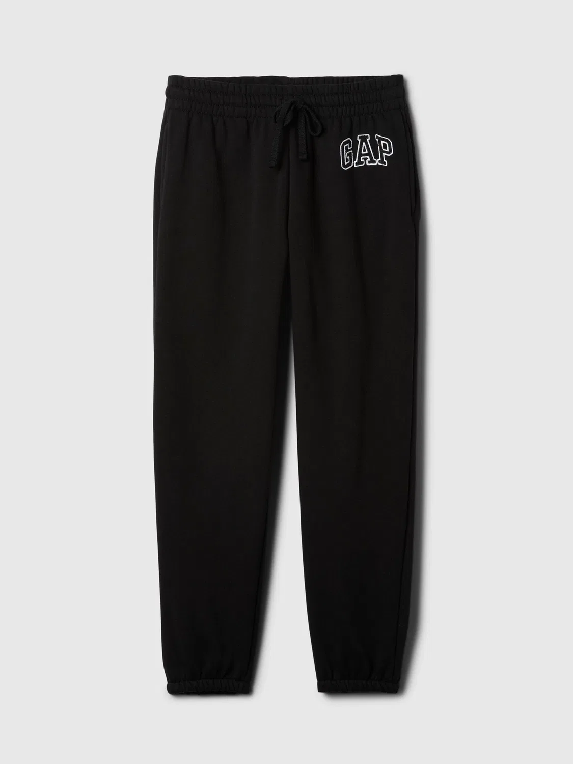 Джоггеры флисовые с манжетами Gap, черные — фото 4