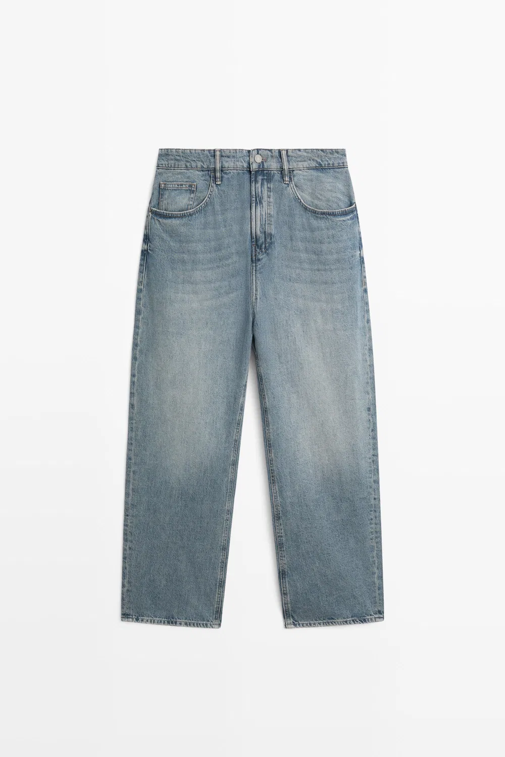 Джинсы Massimo Dutti Barrel Fit, индиго — фото 2