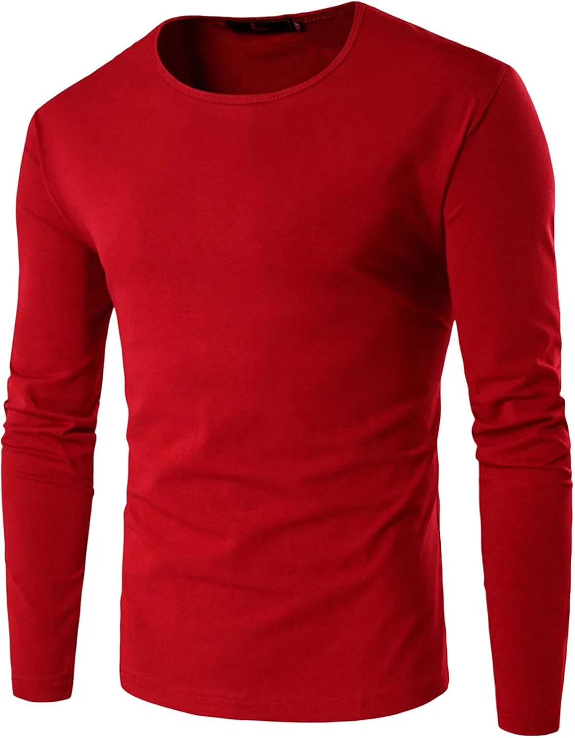 Мужская повседневная рубашка с длинным рукавом Slim Fit, Red