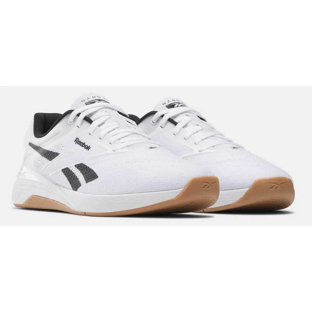 Детские кроссовки для девочек с принтом Nano X5 Reebok, Ftwr White Black Reebok Rubber Gum 04 — фото 2