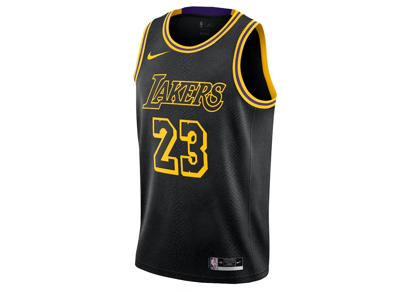 Мужская баскетбольная джерси с длинным рукавом Nike NBA Lakers Lebron James Swingman, Black