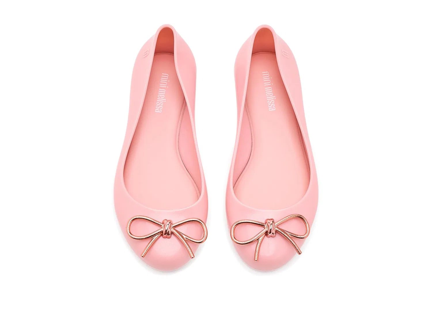 Балетки Sweet Love Chrome (для маленьких и больших детей) Mini Melissa, Metallic Pink — фото 3