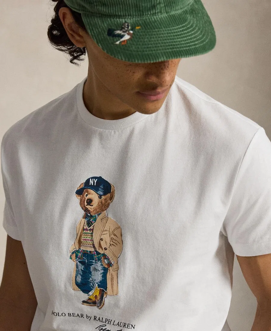 Футболка классического кроя с принтом Polo Bear Polo Ralph Lauren, White — фото 3