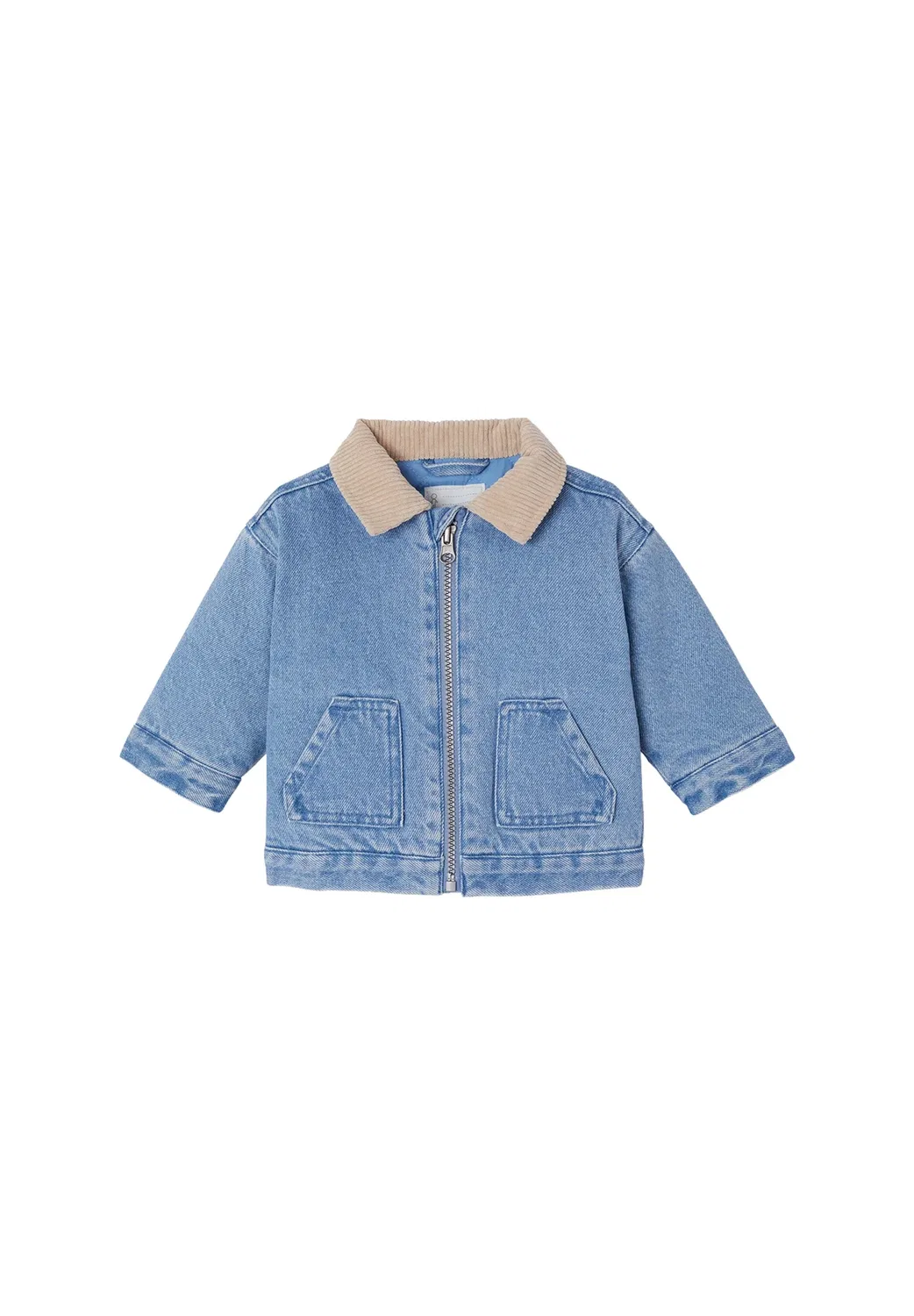 Джинсовая куртка baby jungen vintage mit Steppfutter - легкая куртка Vertbaudet, Blue Stone