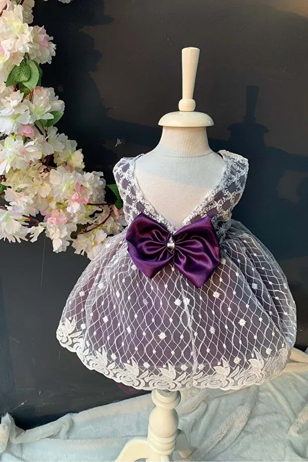 Детское платье для девочек с вышивкой Mnk Baby&Kids, Purple — фото 2