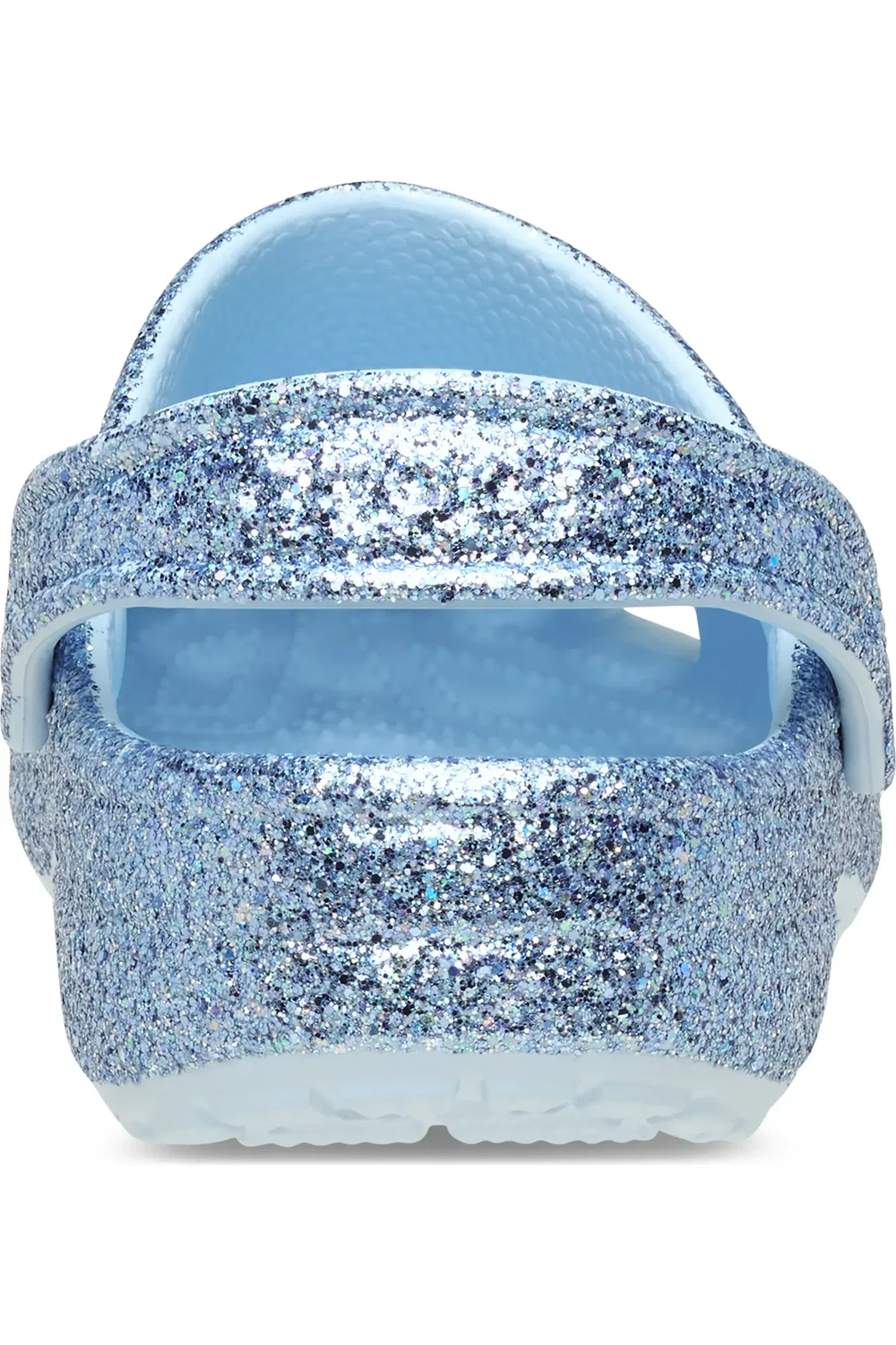Детские сабо с блестками Classic Chunky Glitter CROCS, Blue Frost — фото 4