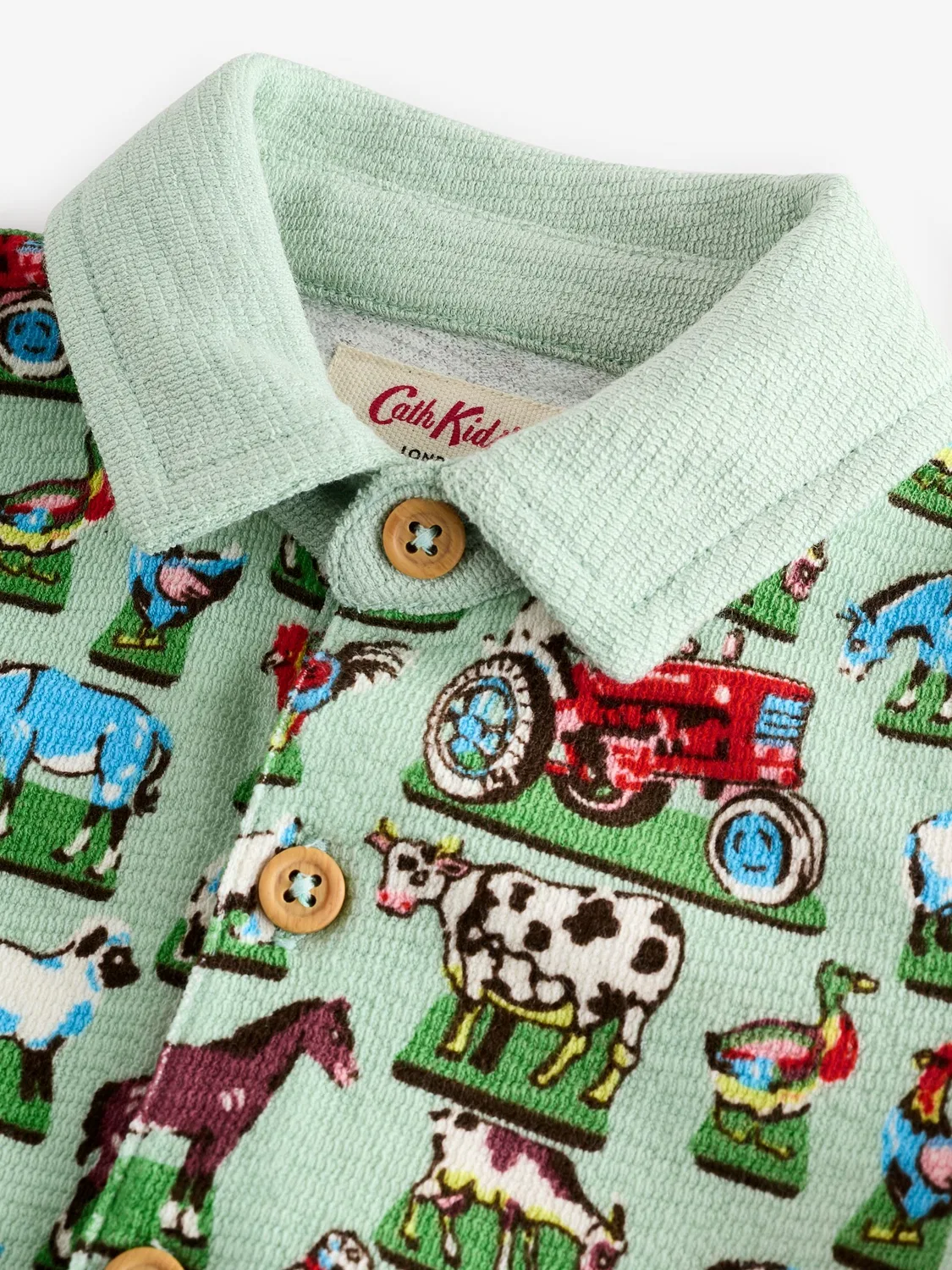 Ромпер с воротником, принт Green Farm, Cath Kidston, зеленый — фото 3