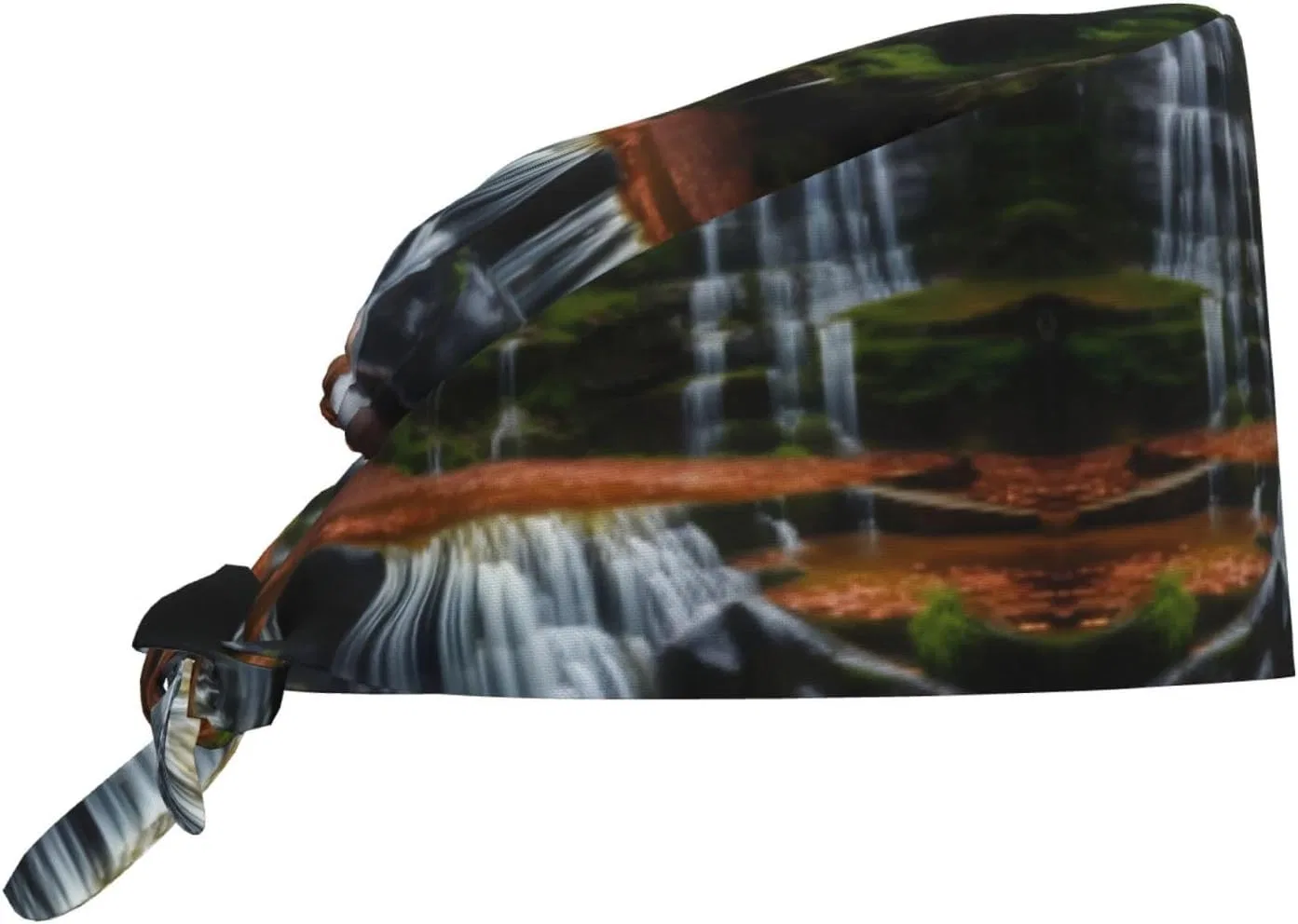 Шапочка для душа с принтом Waterfall View, BLWSLC, Черный