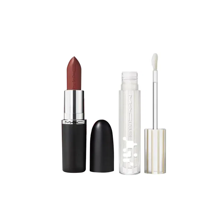 Набор для макияжа губ, MAC, #834 Light Rising Brown + #220 Moonlight