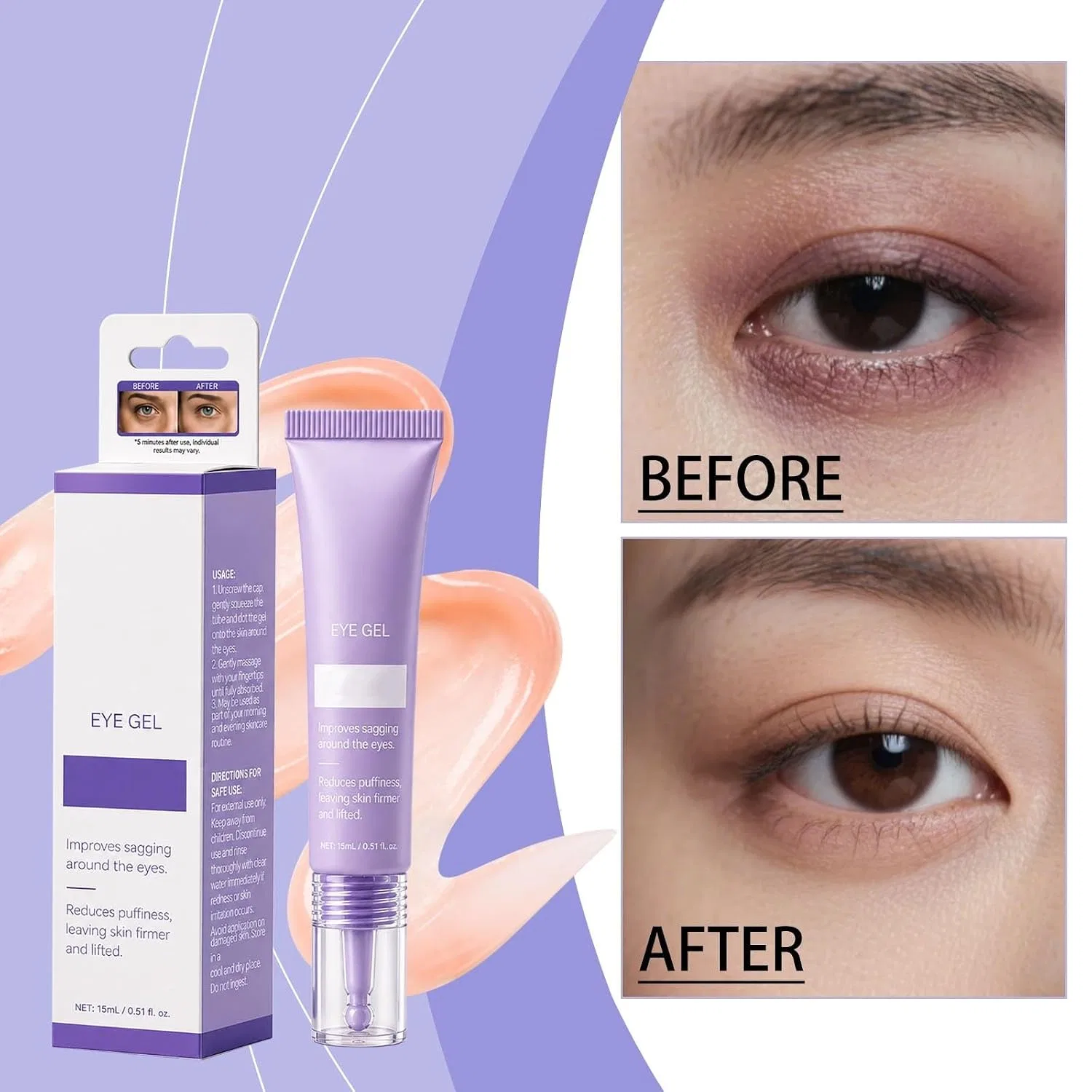 Eye Firming Cream 15ml, Augencreme Gel, NourishNur, 2 шт — фото 3
