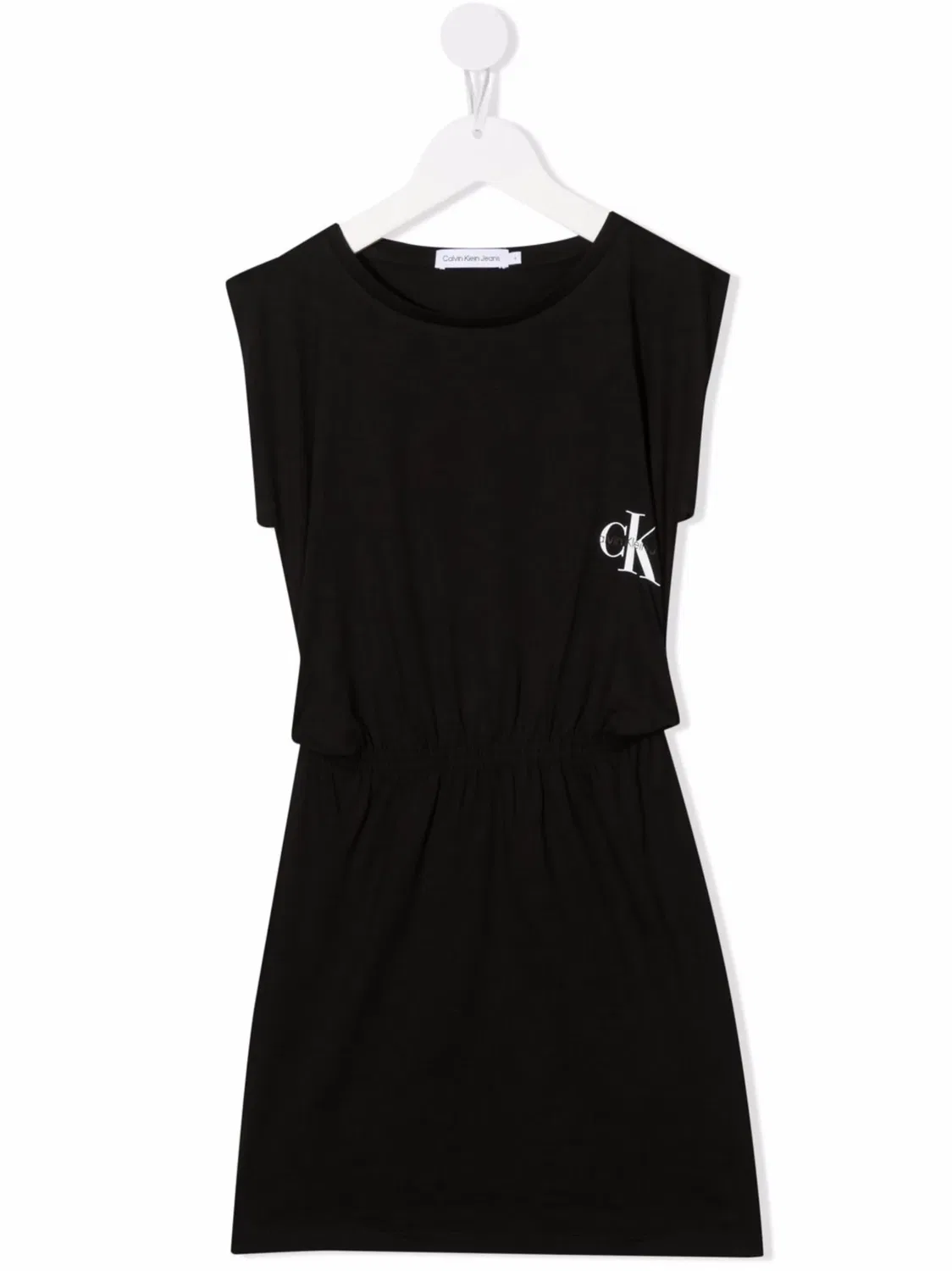 Платье из джерси с логотипом Calvin Klein, черный