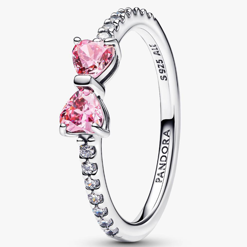 

Кольцо Pandora Sparkling Pink Bow, серебро, Розовый, Кольцо Pandora Sparkling Pink Bow, серебро