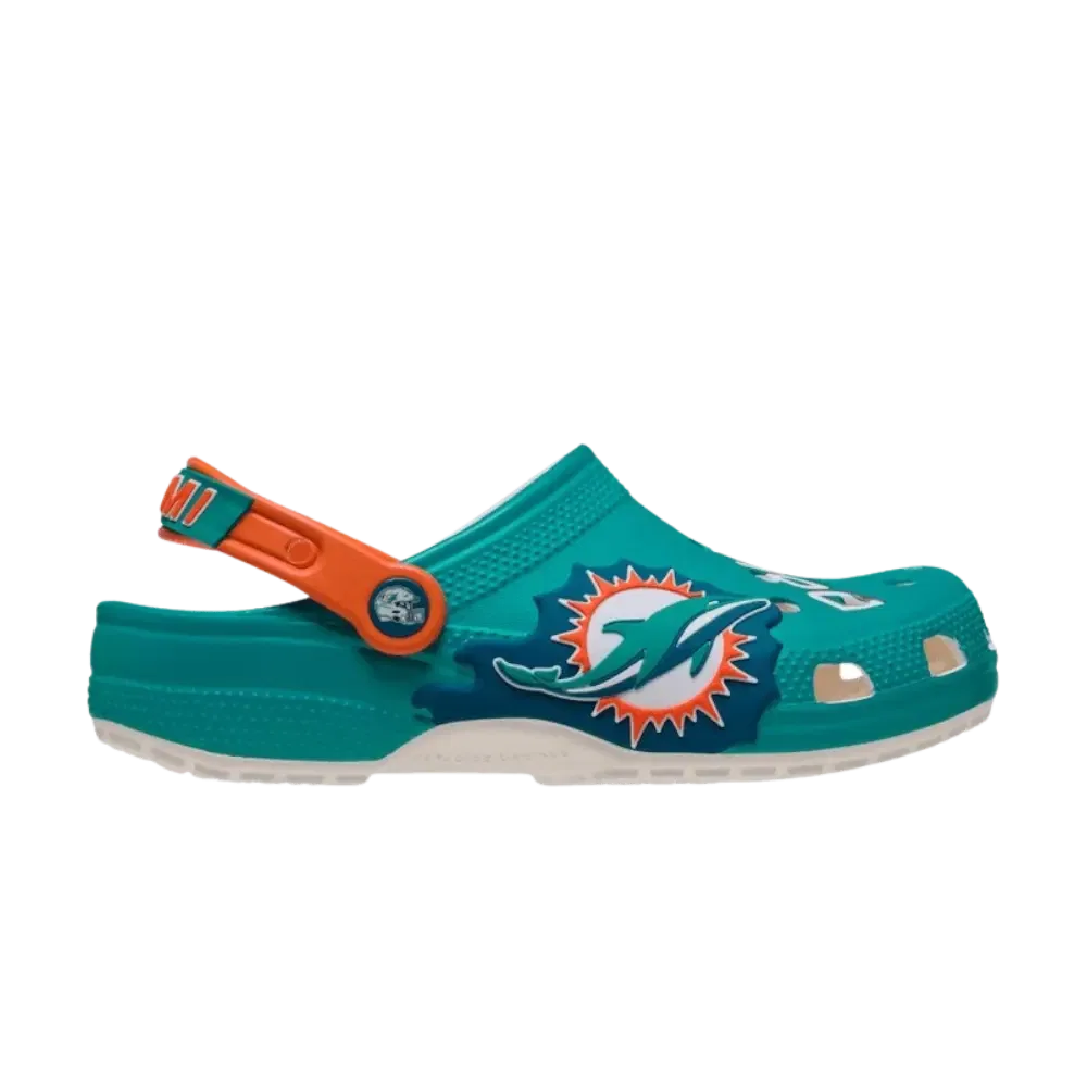 Клоги Crocs Classic Clog Big Kid NFL x Crocs, Miami Dolphins