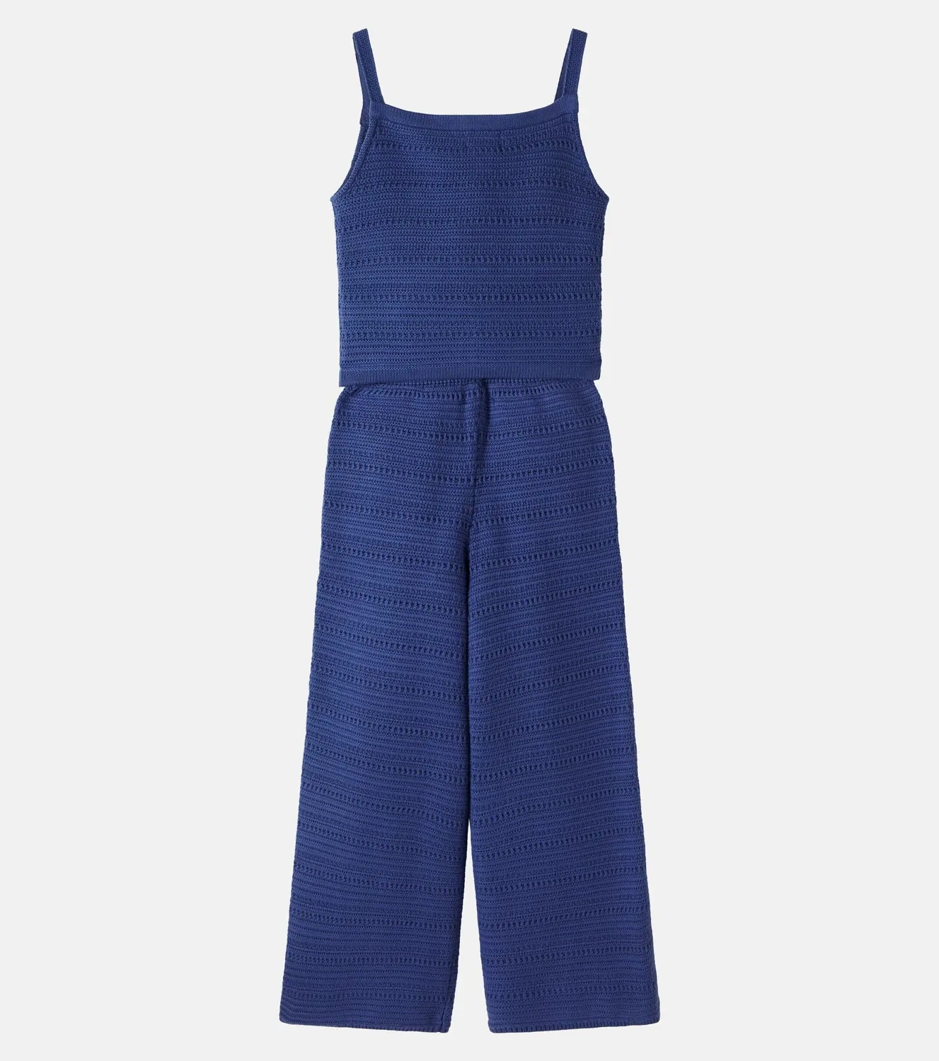 Комплект из топа с рукавами и брюк Polo Ralph Lauren Kids, синий — фото 2