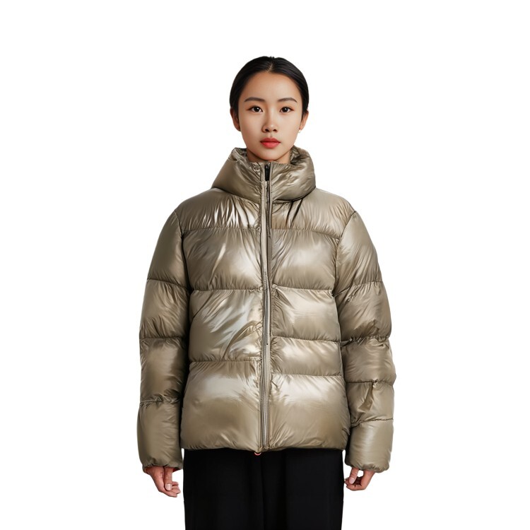 Пуховик Uniqlo Ultra Light Down Shiny, бежевый — фото 3