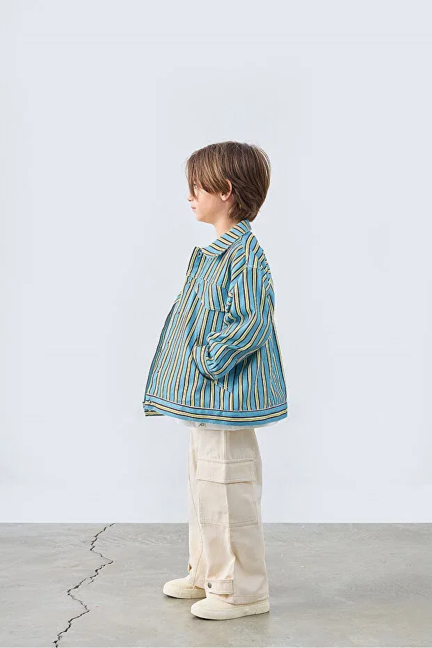 Детская куртка для девочек полосатое Walker gabardine Marvy, Multicolor — фото 3