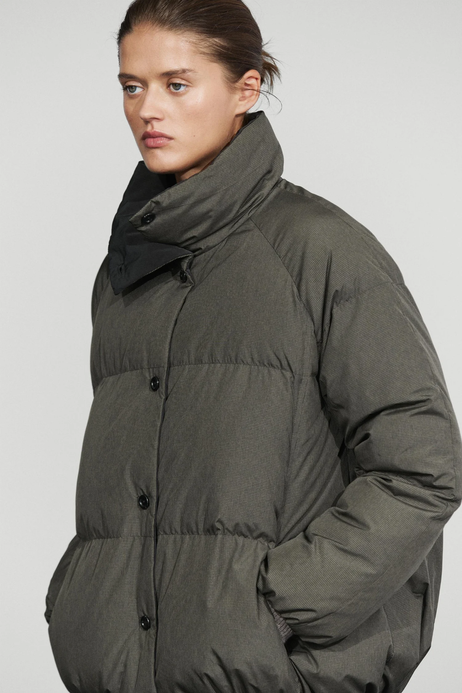 Двусторонний пуховик Massimo Dutti, коричневый — фото 2