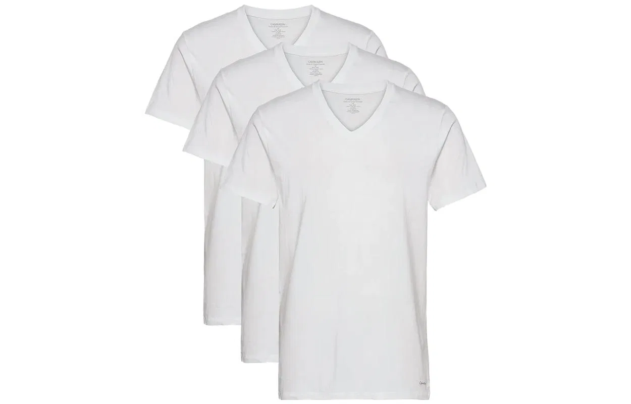 Мужская футболка с V-образным вырезом Calvin Klein, White