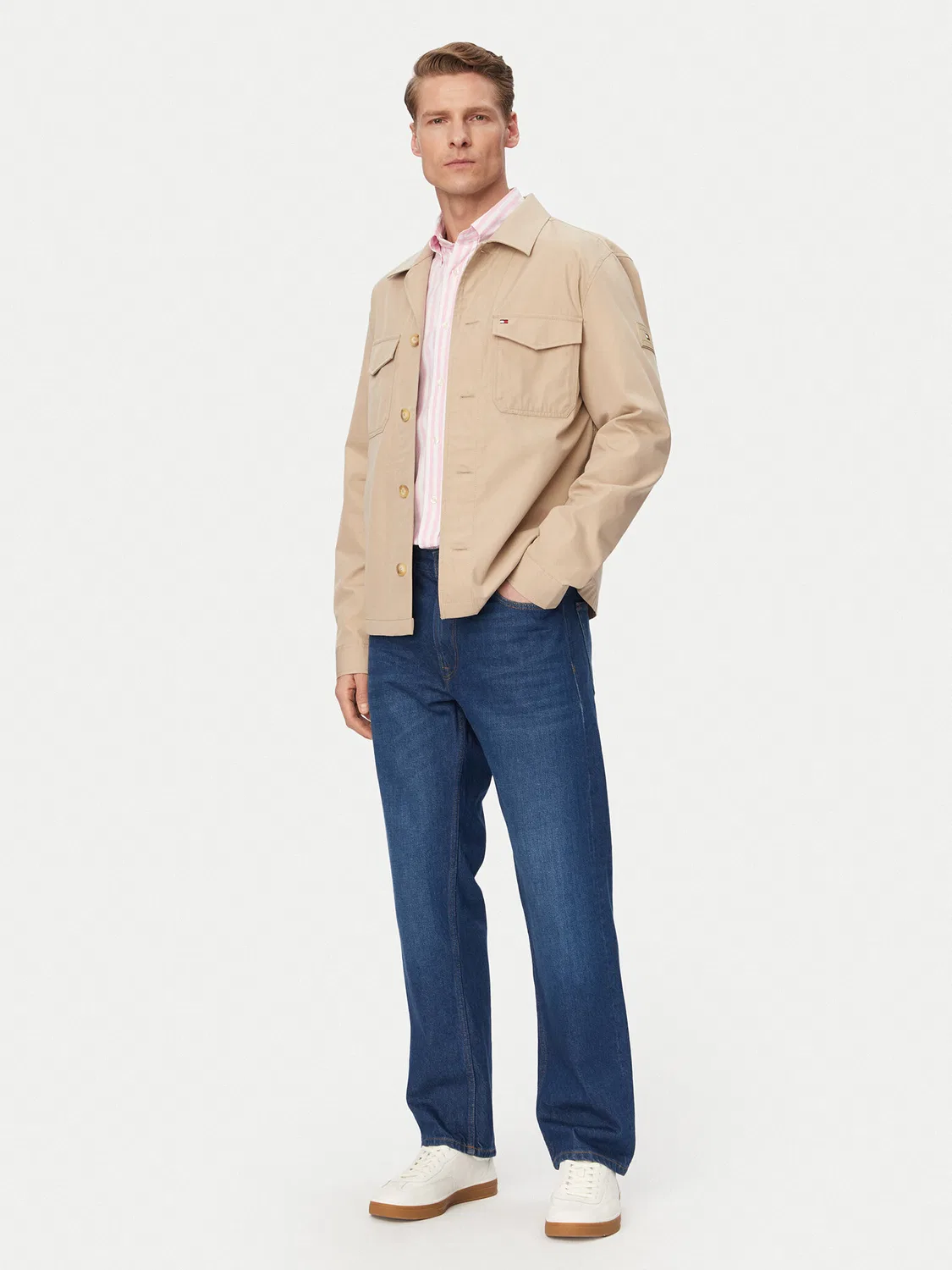 Мужская демисезонная куртка стандартного кроя Tommy Hilfiger, светло-бежевый — фото 2