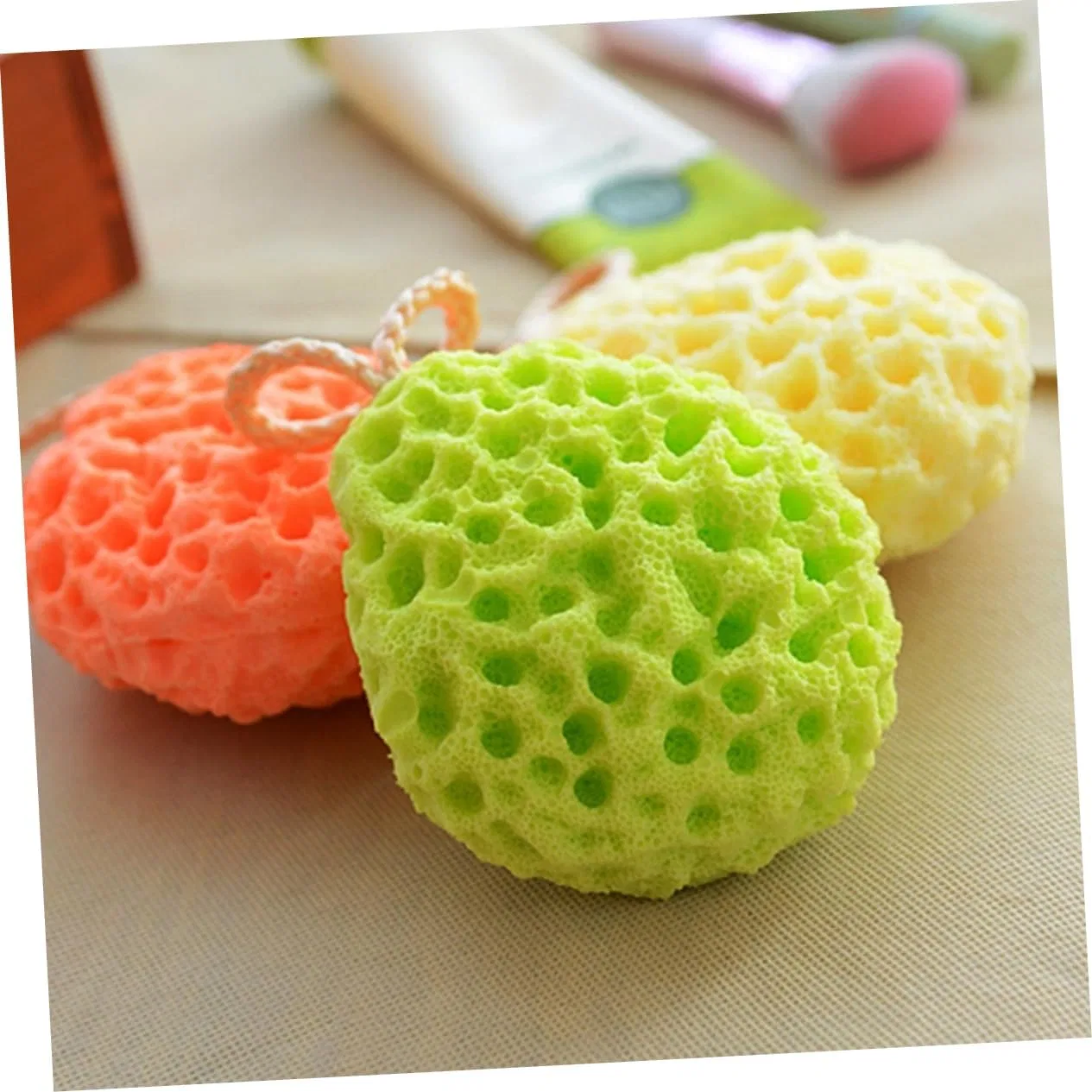 Мочалка для душа Honeycomb, Angoily, 9 шт, 11x9x5 см — фото 3