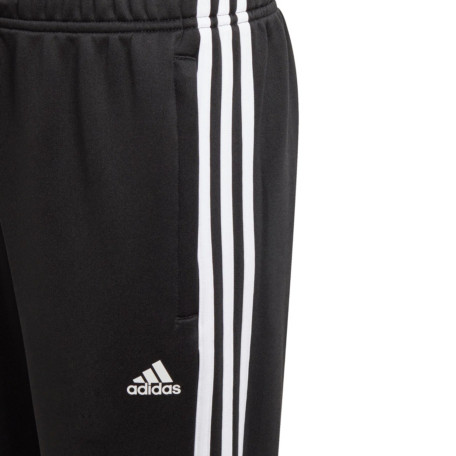 Детские спортивные штаны с лампасами adidas D2M 3 Stripes Pant, Schwarz Weiss — фото 4