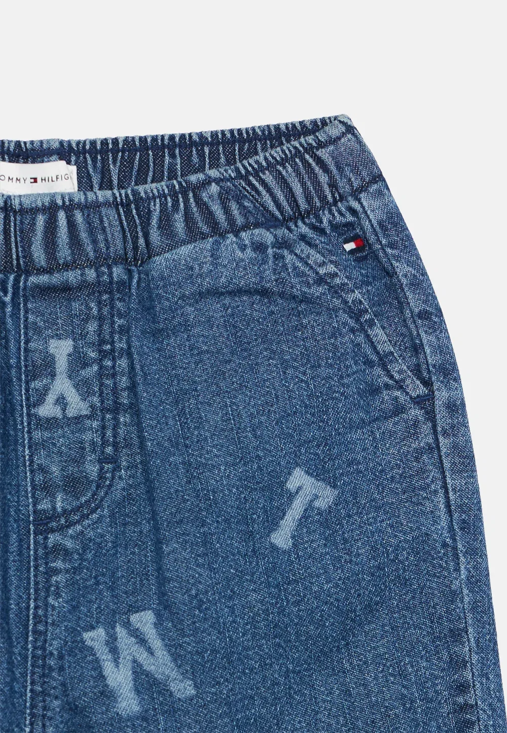 Унисекс джинсы прямого кроя, надеваемые через голову Tommy Hilfiger, Blue Denim — фото 3