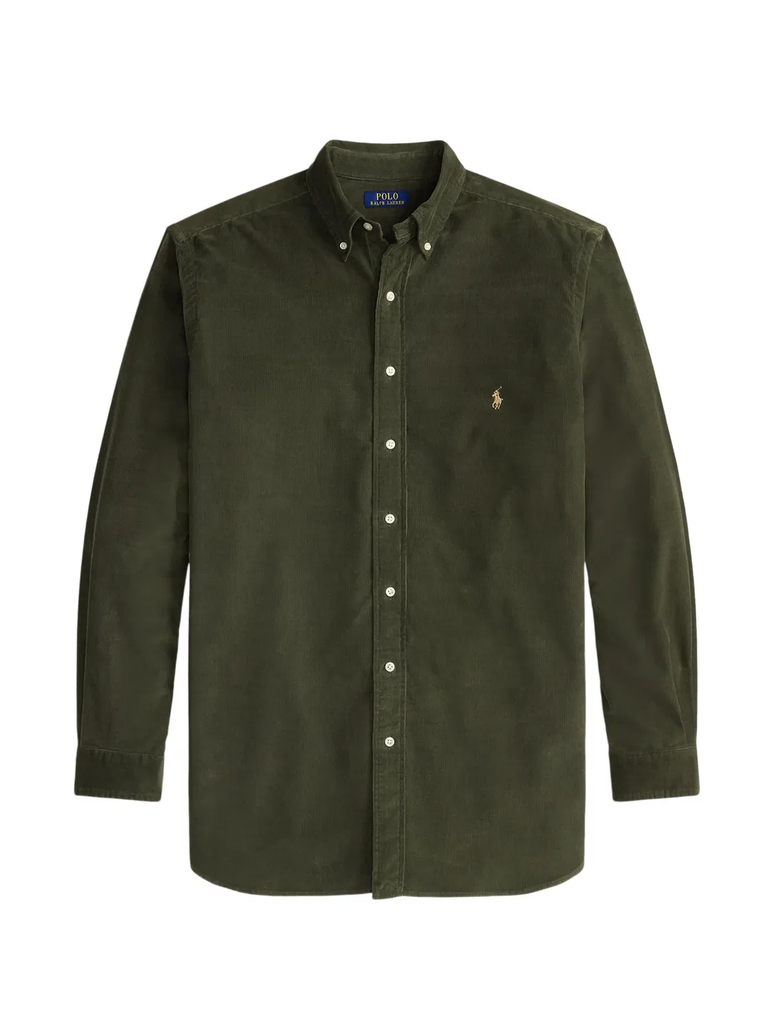 Рубашка Pony в вельвете зеленая Polo Ralph Lauren, зеленый