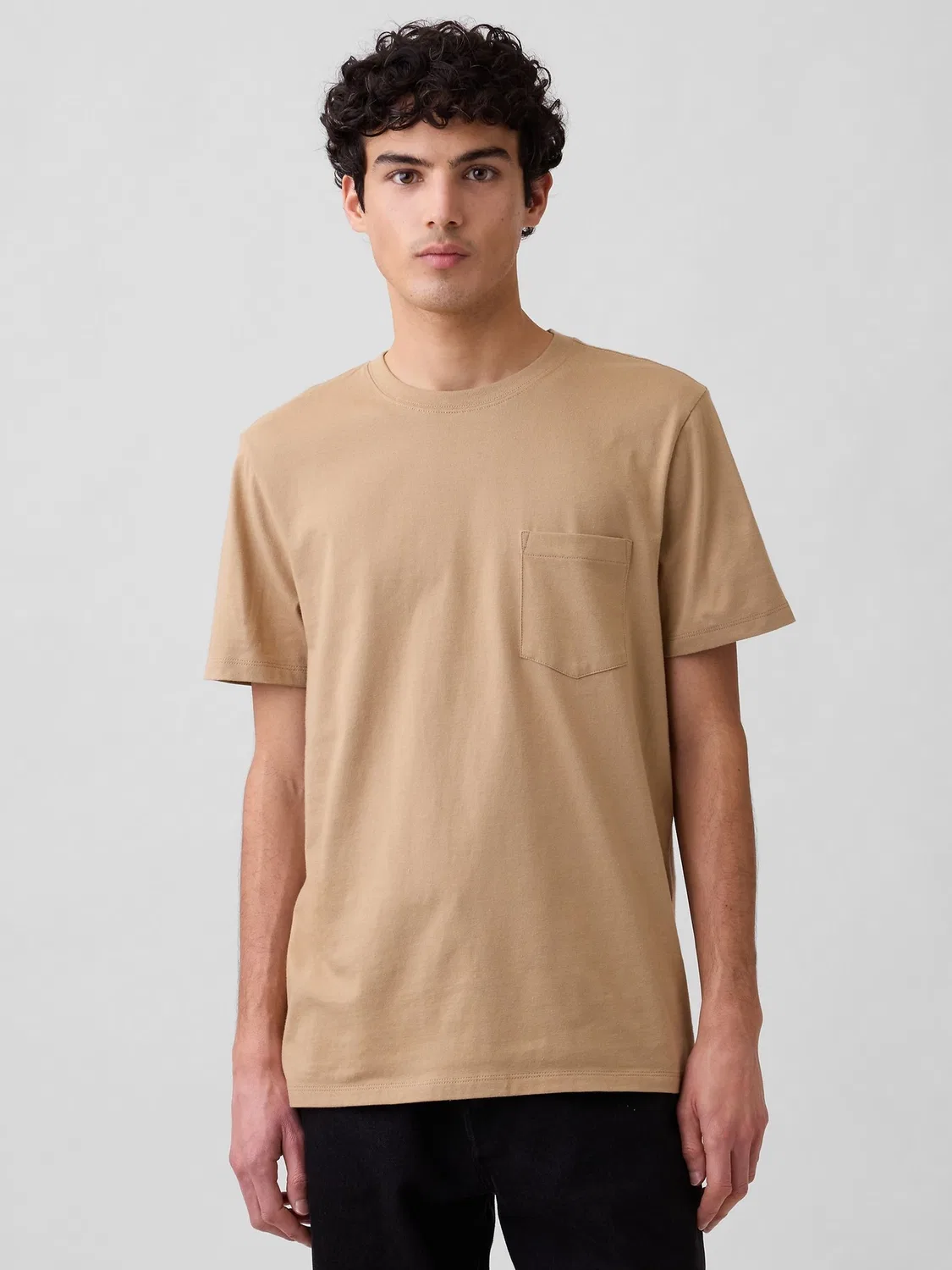Футболка повседневная Everyday Soft Pocket Gap, бежевый