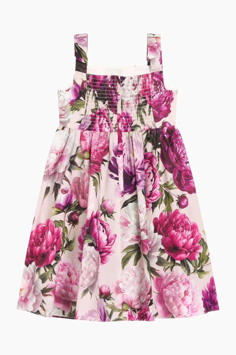Платье с принтом пионов Dolce & Gabbana