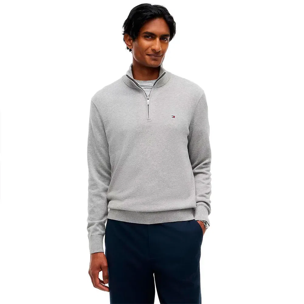 Мужской свитшот с высоким воротом Pima Org Ctn Mock Half-Zip Tommy hilfiger, Grey
