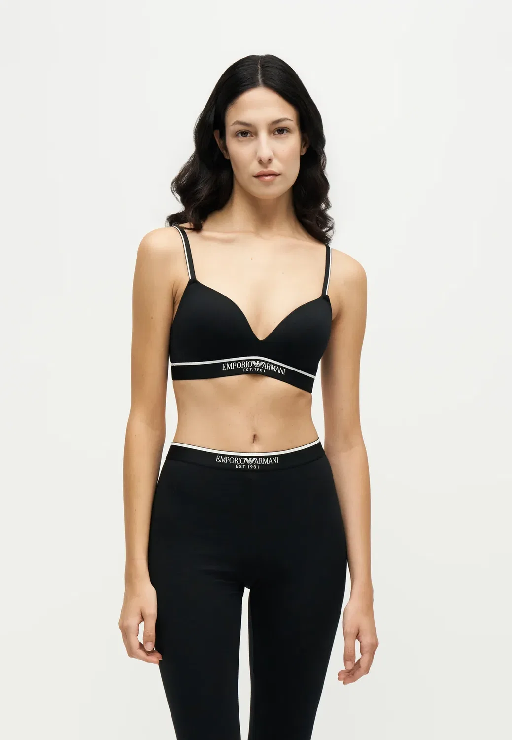 Треугольный бюстгальтер Emporio Armani, Black