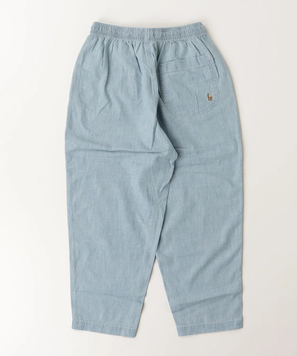Детские брюки оверсайз из хлопкового шамбре Big Fit Cotton Chambray Pants POLO RALPH LAUREN CHILDRENSWEAR, Синий — фото 4