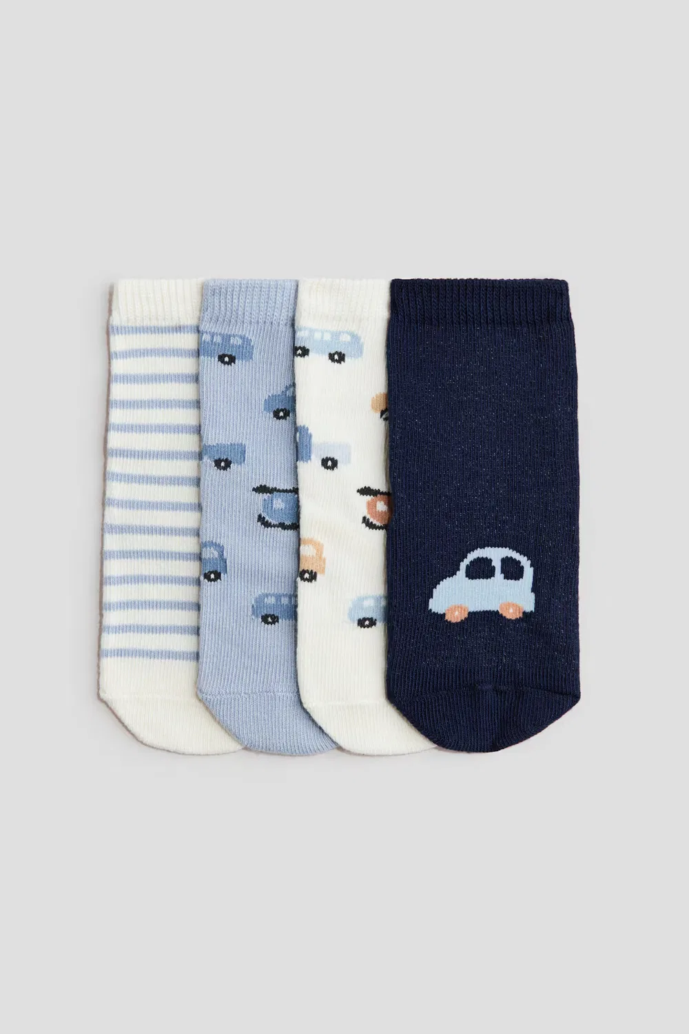 Набор из 4 носков H&M, Blau/Fahrzeuge