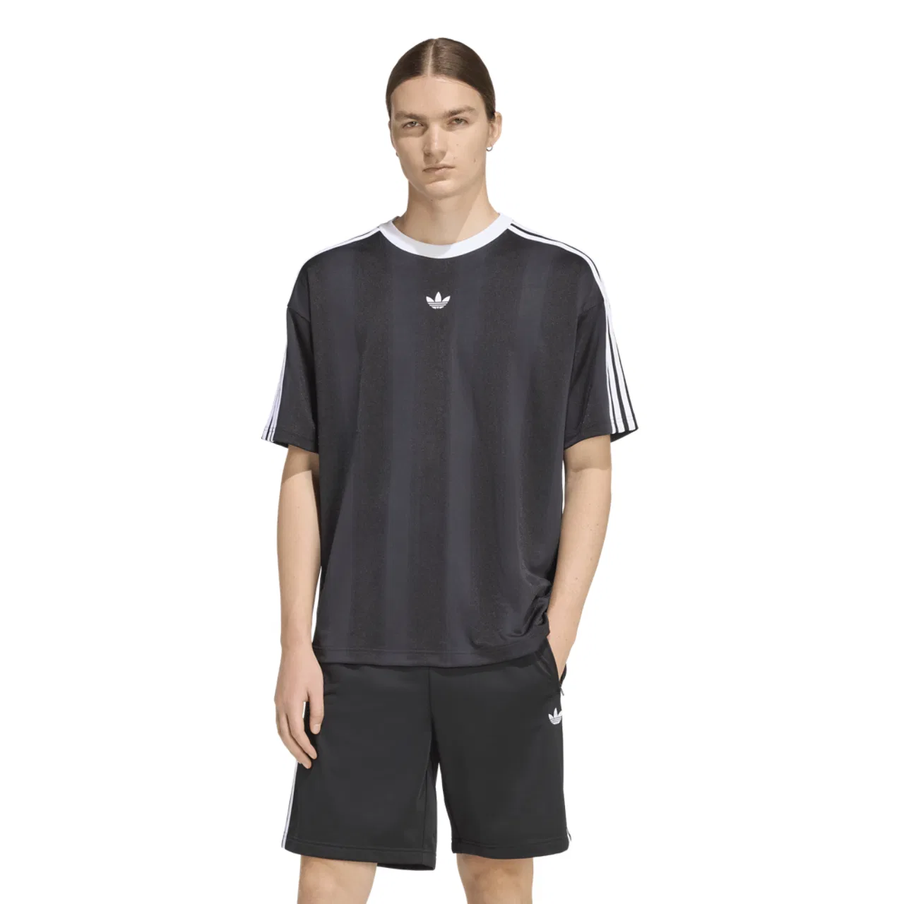 Мужская джерси с жаккардовым узором Adidas, черный/белый