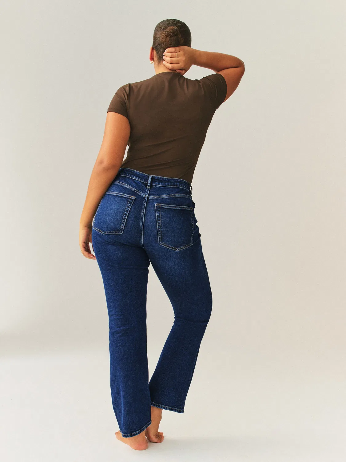 Джинсы bootcut Hourglass Mid Rise Stretch Next, темно-синие — фото 3