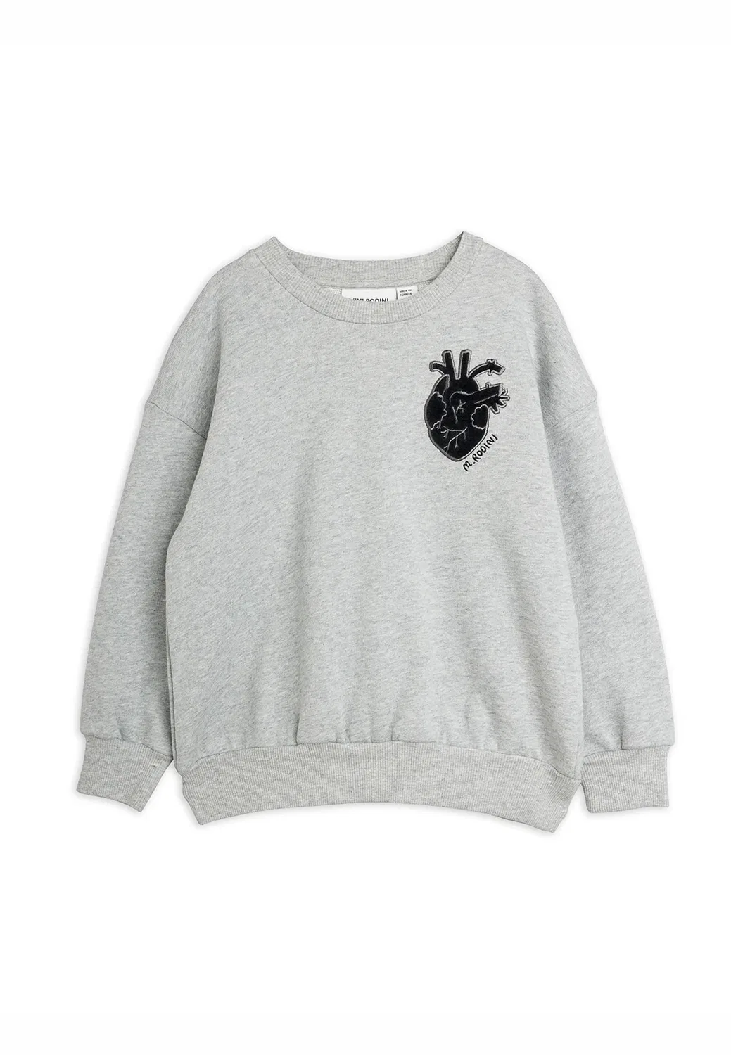 Толстовка унисекс с принтом "Сердце" Mini Rodini, Grey Melange