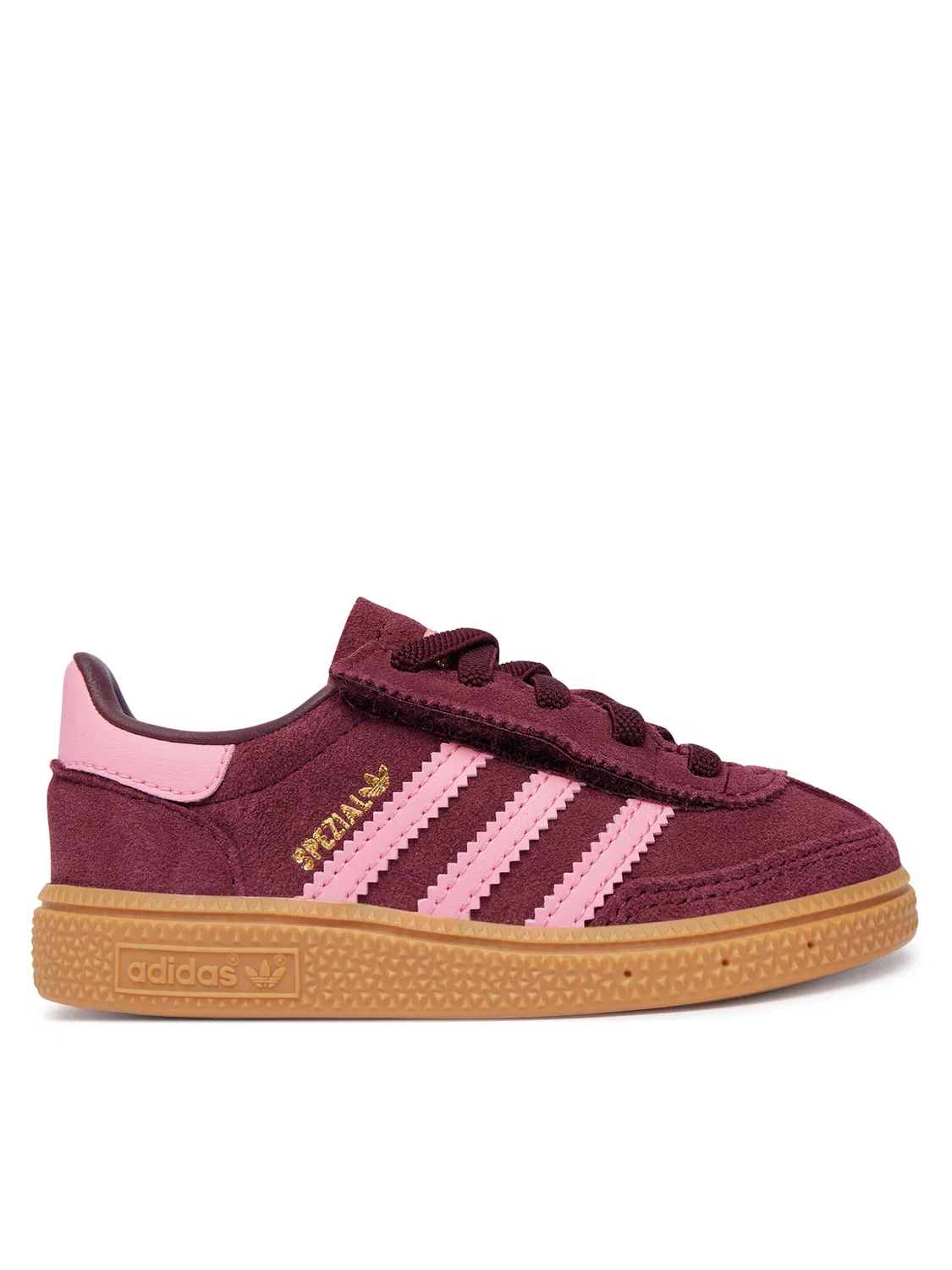 Кроссовки для девочки Handball Spezial Comfort Closure Elastic Lace Adidas, темно-красный