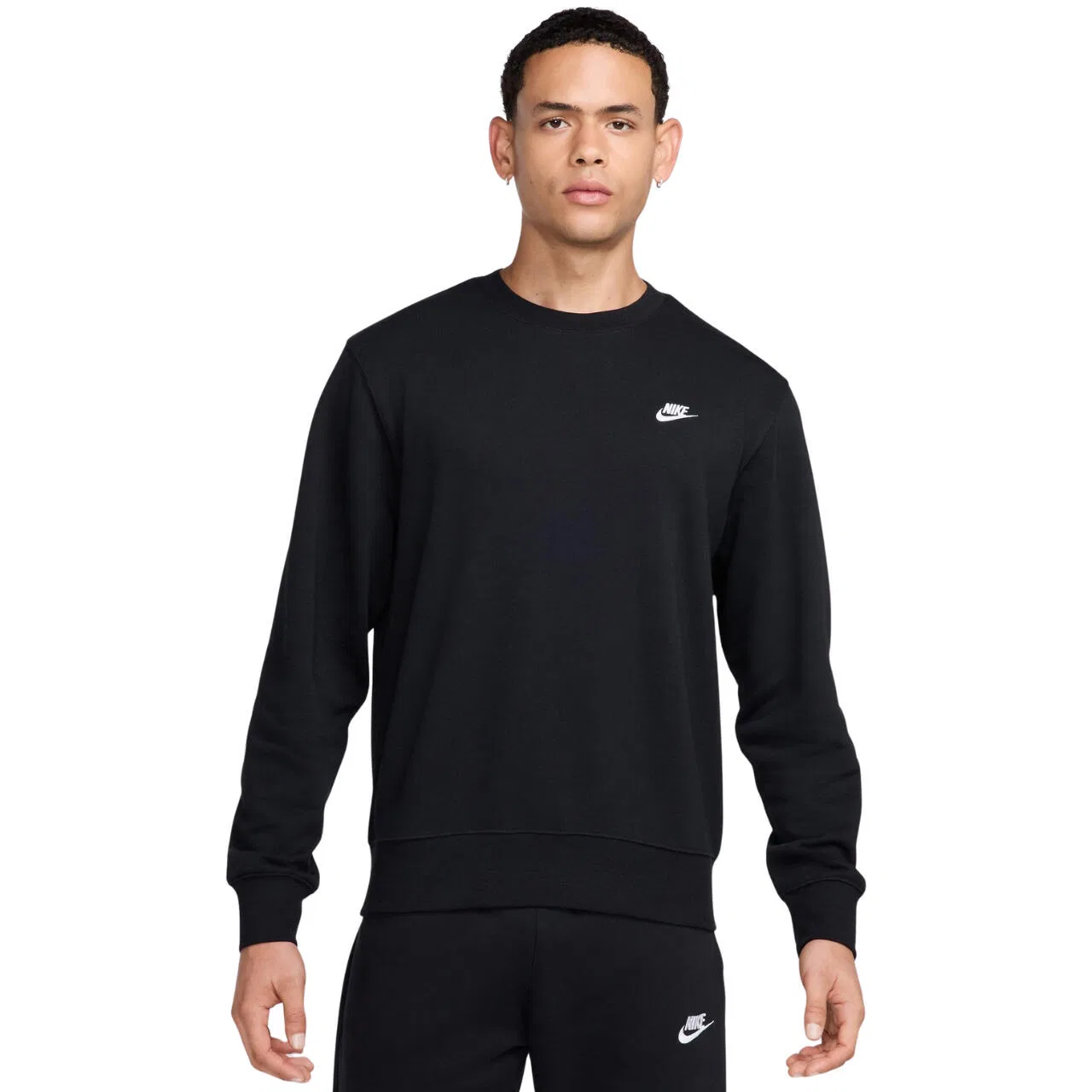 Мужской свитшот с длинным рукавом Nike Club FT, Цвет: Schwarz