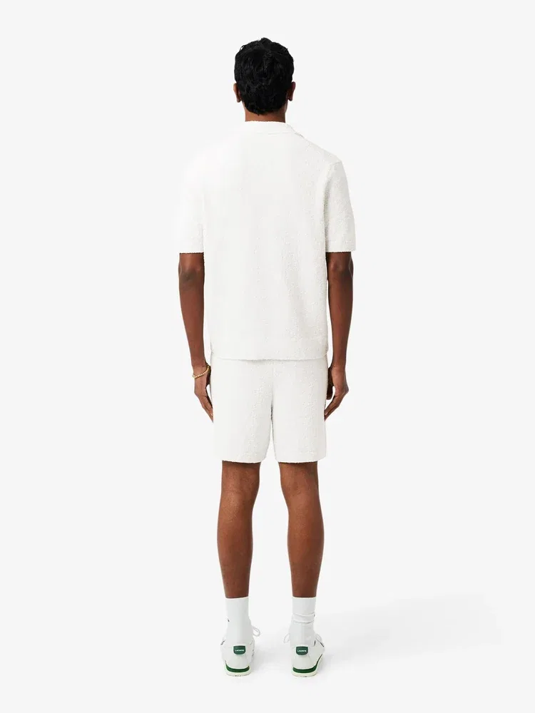 Шорты органический хлопок Relaxed Fit LACOSTE, White — фото 3