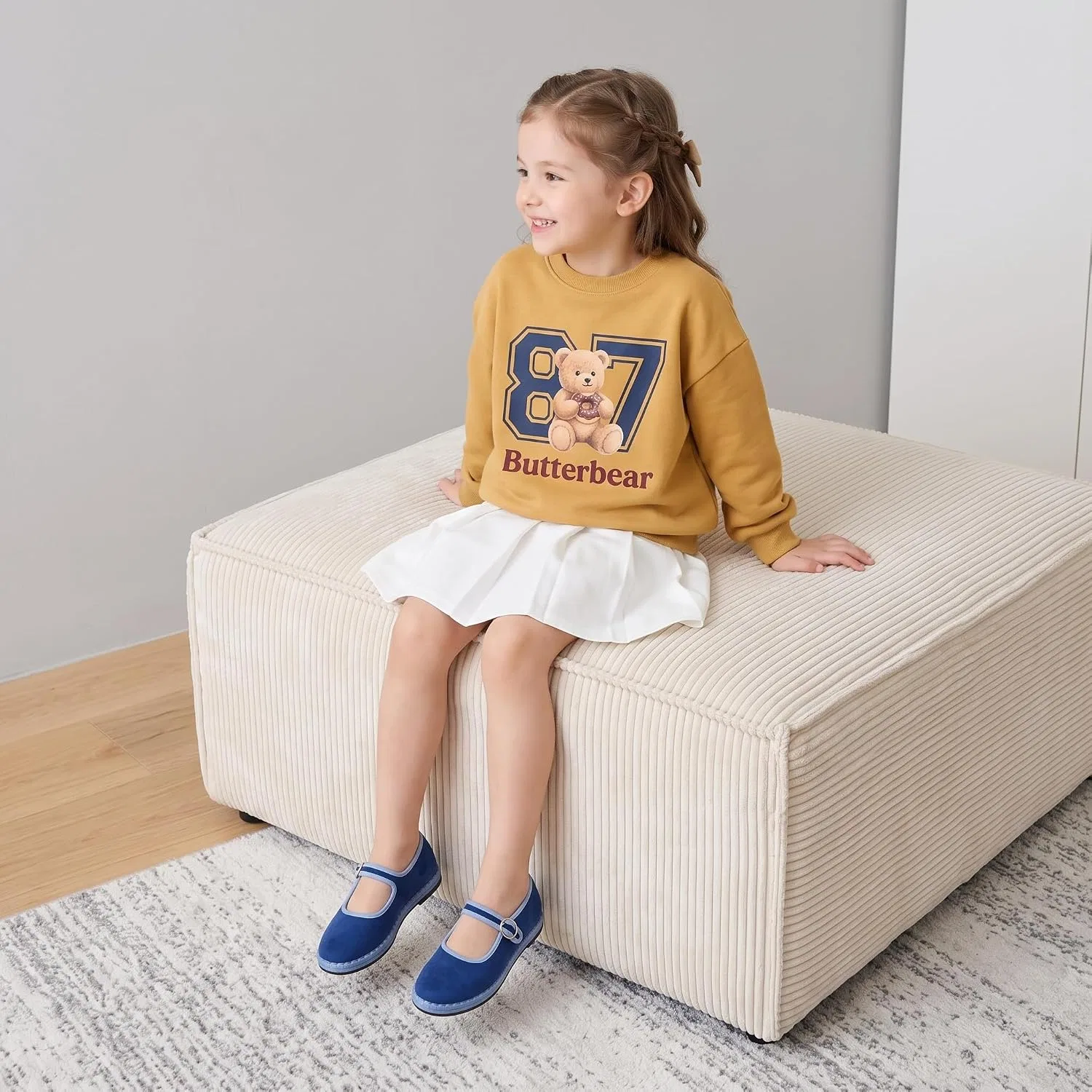 Детские туфли Мэри Джейн для девочек с регулируемой пряжкой CUSHIONAIRE, Blue — фото 2