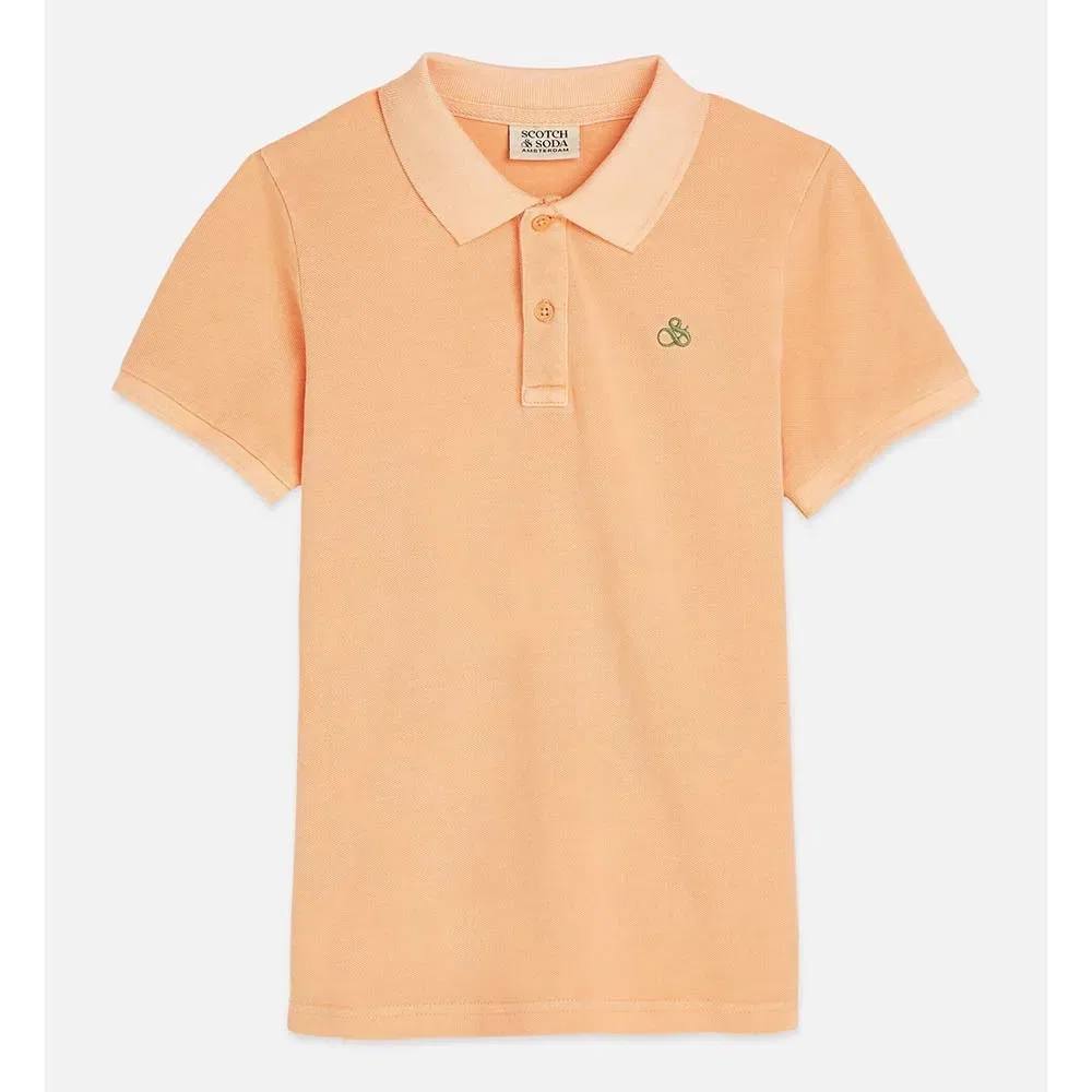Повседневное поло с коротким рукавом Scotch & Soda, оранжевый — фото 3